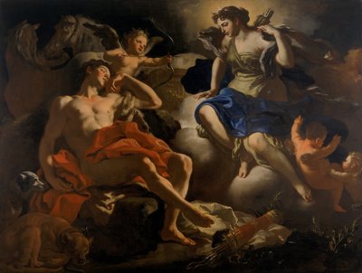 Diana en Endymion door Francesco Solimena